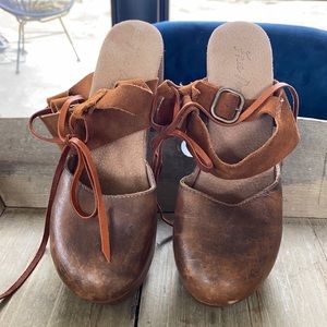 Free people size 38 ankle wrap sandals